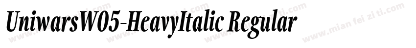 UniwarsW05-HeavyItalic Regular字体转换
